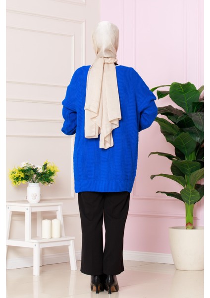 Çoban Dikişli Hırka-Saks Mavi indirimleri