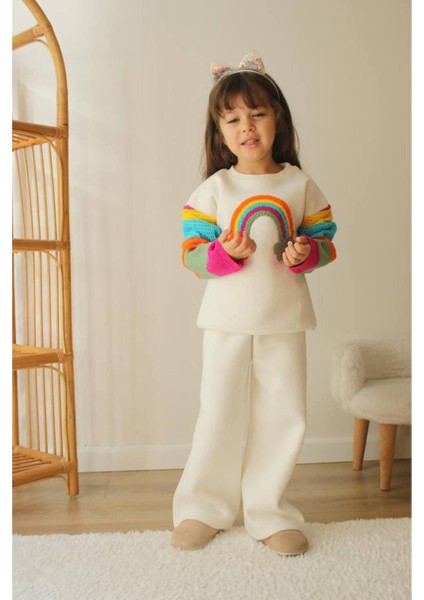 Kız Çocuk 3 Iplik Yumuşacık Sıcacık Şardonlu Pamuklu Takım I Okul ve Kreşe Uygun I Kız Çocuk Giyim