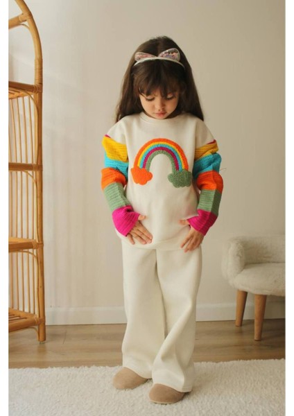 Kız Çocuk 3 Iplik Yumuşacık Sıcacık Şardonlu Pamuklu Takım I Okul ve Kreşe Uygun I Kız Çocuk Giyim modelleri