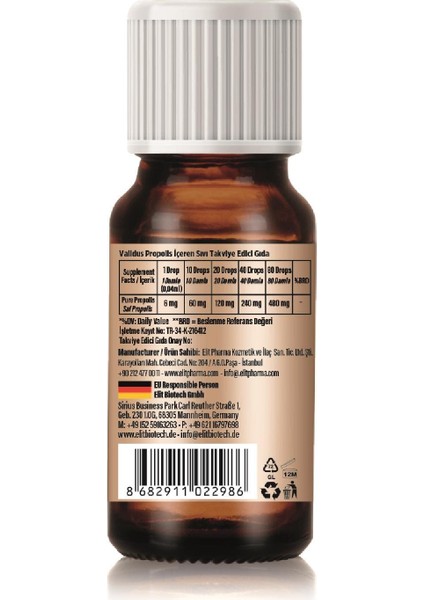 Propolis 480 mg Drops 20 ml fiyatları