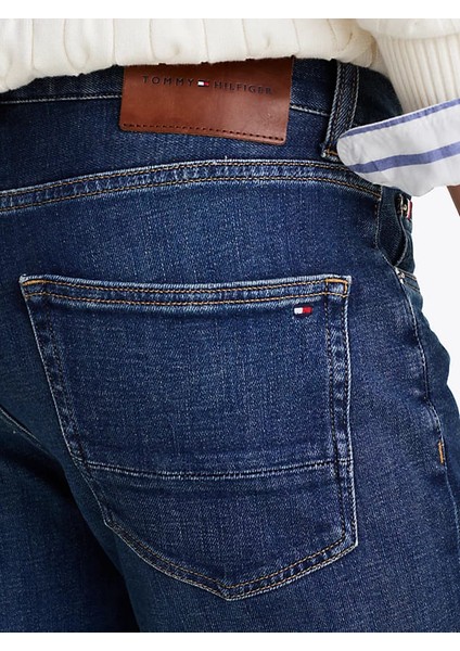 Erkek Denton Düz ​​paça Kot Pantolon - Indigo