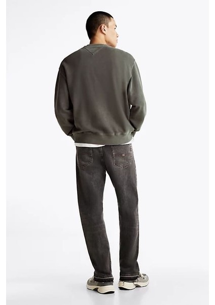 Erkek Vintage Rahat Sweatshirt - Siyah modelleri