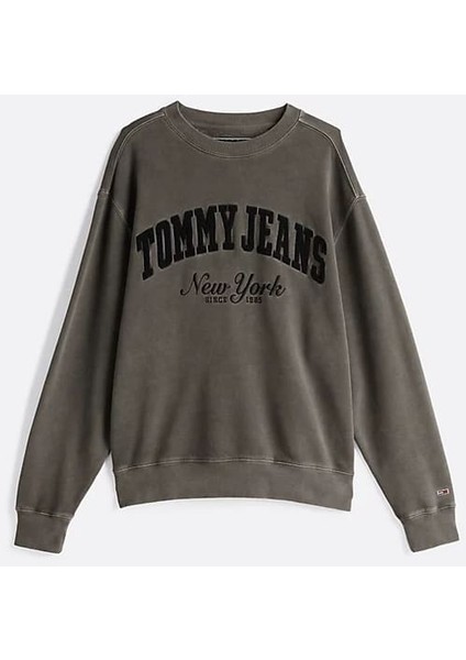 Erkek Vintage Rahat Sweatshirt - Siyah indirimleri