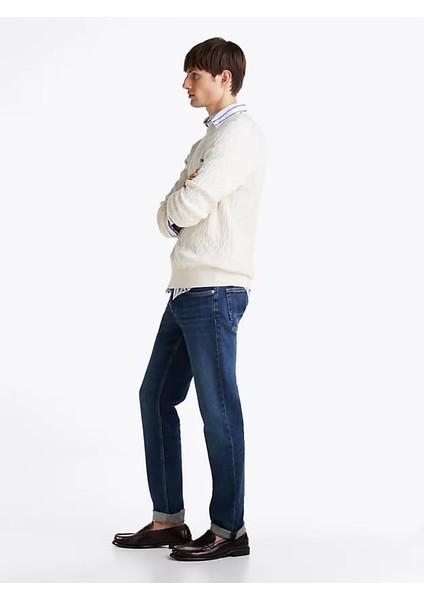 Erkek Denton Düz ​​paça Kot Pantolon - Indigo fırsatları