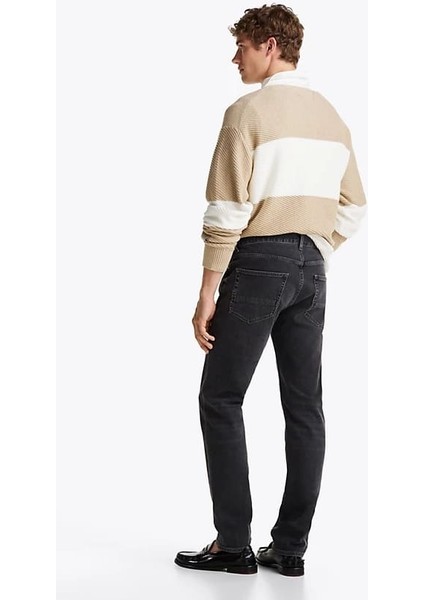 Erkek Denton Düz Paça Kot Pantolon - Siyah