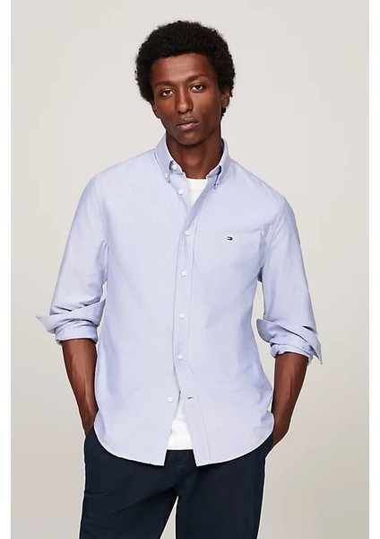 Erkek Regular Fit Oxford Gömlek - Mavi