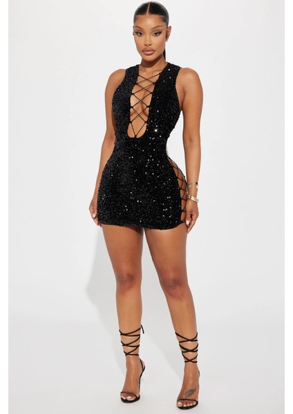 Siyahpayetli Seksi Gecelik fiyatları