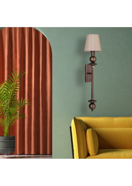 Firenze Modern Eskitme Aplik Kumaş Başlık Şık Duvar Apliği