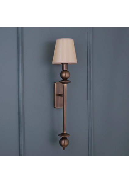 Firenze Modern Eskitme Aplik Kumaş Başlık Şık Duvar Apliği fiyatları