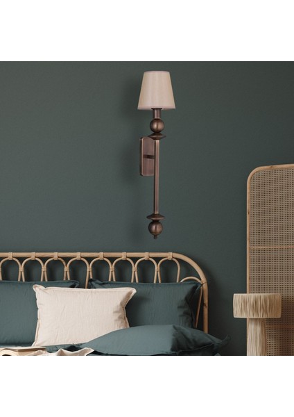 Firenze Modern Eskitme Aplik Kumaş Başlık Şık Duvar Apliği fırsatları