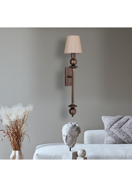 Firenze Modern Eskitme Aplik Kumaş Başlık Şık Duvar Apliği indirimleri