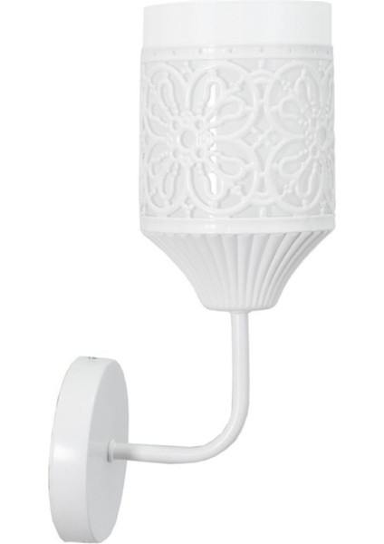 Rustik Retro Modern Model Şık Beyaz Aplik Papatya Model Beyazcam