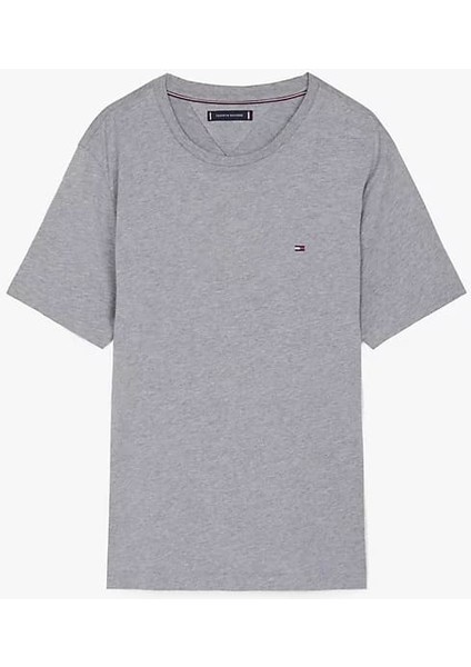 Erkek Yuvarlak Yaka Heather T-Shirt - Gri indirimleri