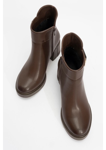 Rashe Kahverengi Tokalı Kadın Kalın Topuklu Bot fiyatları