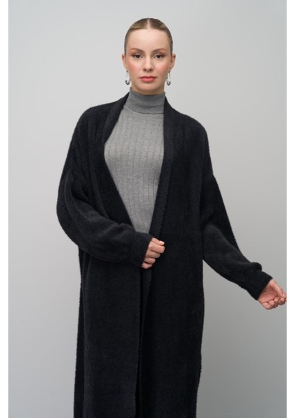 Uzun Salaş Triko Hırka SİYAH 8245 modelleri