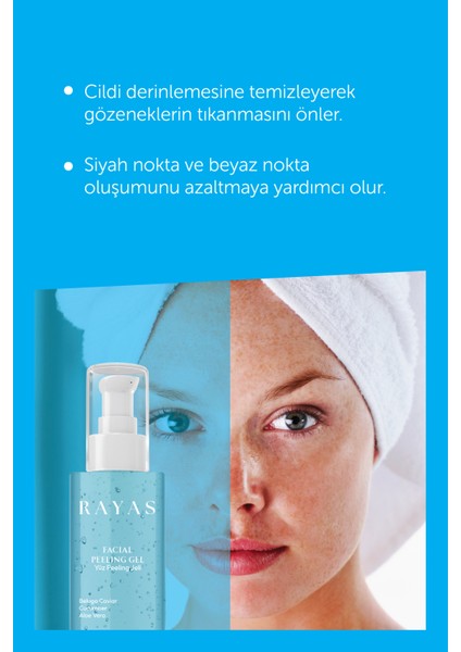 Arındırıcı ve Aydınlatıcı Yüz Peelingi Beluga Havyarı , Aloe Vera ve Salatalık Özlü 100 ml
