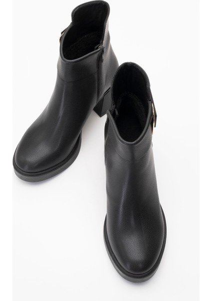 Rashe Siyah Tokalı Kadın Kalın Topuklu Bot fiyatları