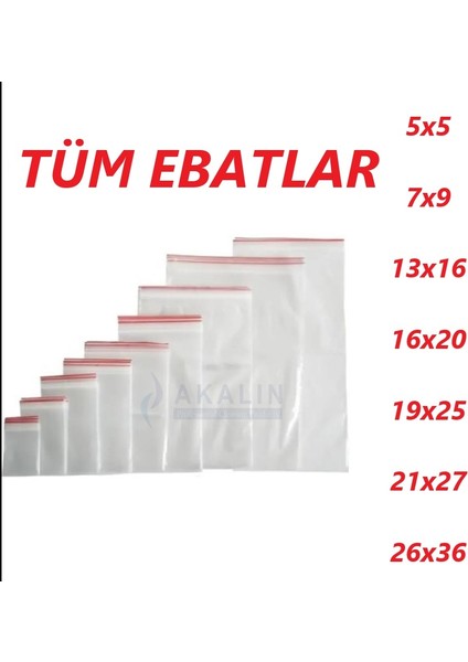 Akalın Professional Cleaning Products Patlamaz Yırtılmaz Kilitli Naylon Torba 100'lü