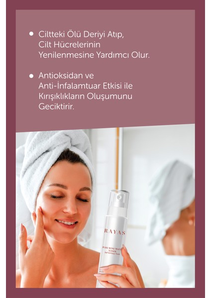 Saf Gül Suyu Tonik Etkili 100 ml