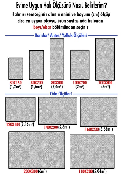 Klasik Desenli Açık Mavi Kaymaz Taban Yıkanabilir Leke Tutmaz Dot Taban Halı