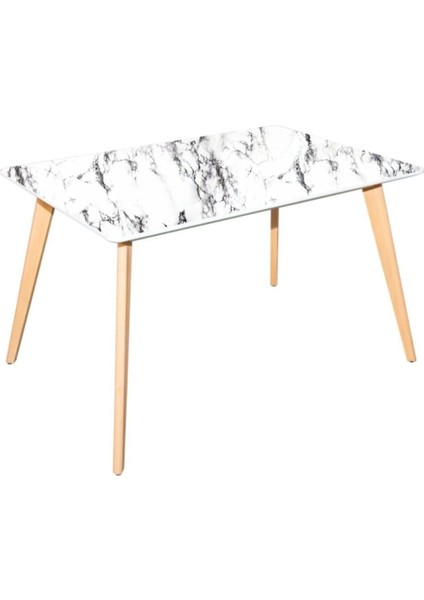 Masa Kaplama Folyosu Beyaz Siyah Laminasyonlu Mermer Desen
