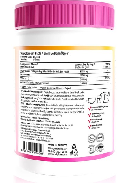 Collagen Peptides + Bromelain Powder 300 g fiyatları