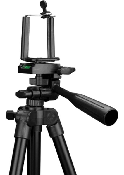 3120A 106 cm Siyah Tripod Profesyonel Fotoğraf Video Çekimi Tripod Kumandalı Telefon Tutucu