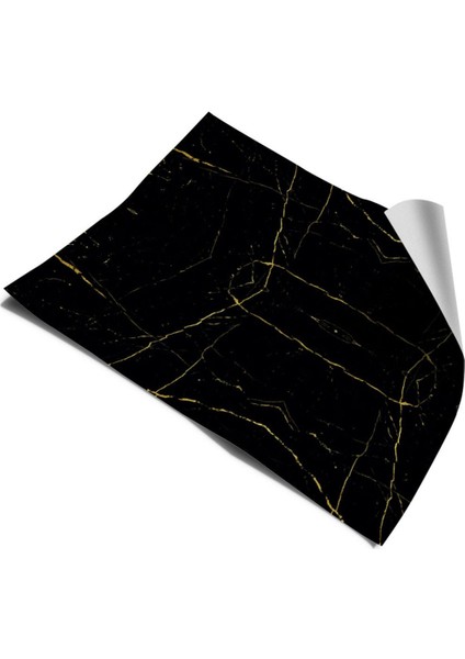 Masa Kaplama Folyosu Kendinden Yapışkanlı Laminasyonlu Siyah Mermer Desen 100 x 150 cm fiyatları