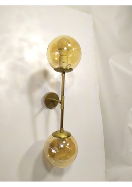 2'li Glob Aplik ,tavan Lambası , Bal Cam