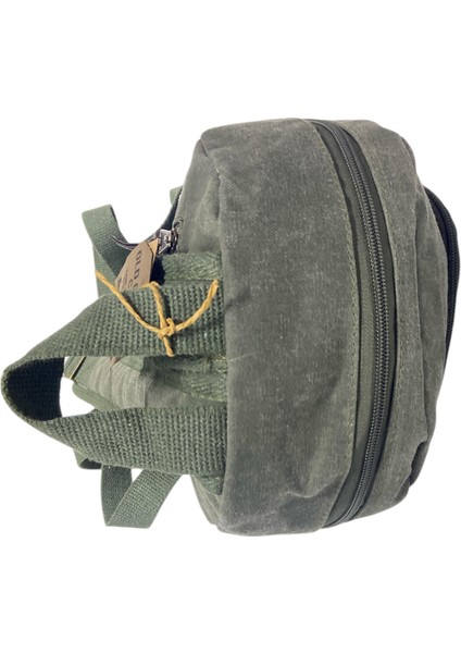 Vintage Su Geçirmez Kanvas Unisex Disayn Küçük Boy Gezi Kamp Okul Günlük Sırt Çantası 24X35CM