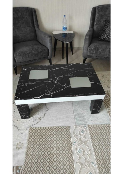 Masa Kaplama Folyosu Laminasyonlu Siyah Mermer Desen fırsatları