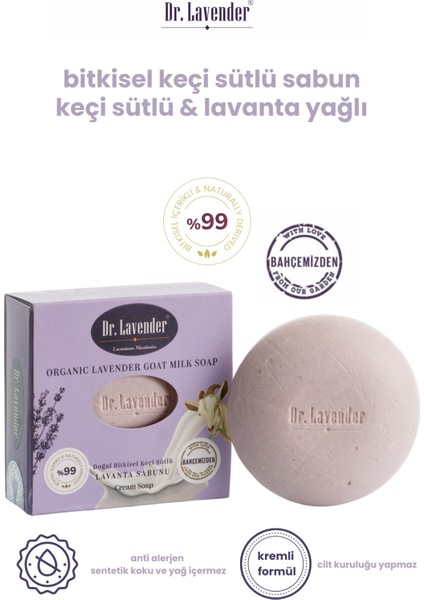 Doğal Bitkisel Lavanta Yağlı ve Keçi Sütlü Sabun 100 gr