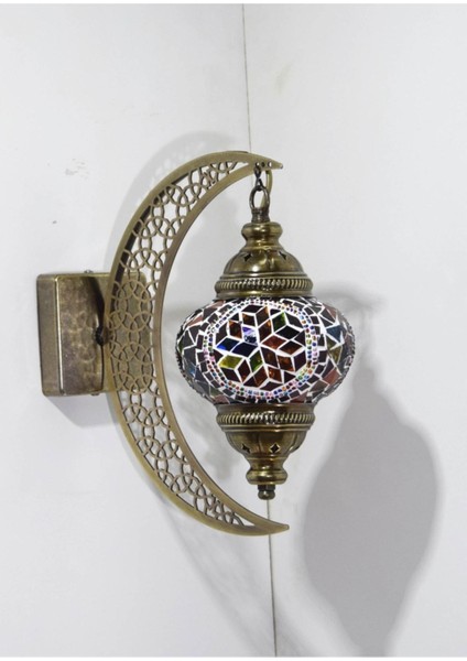 Mozaik Aplik Hilal Dekoratif Duvar Lambası Otantik Aplik Ay Osmanlı Selçuklu Türk Lamba MODEL15 fiyatları
