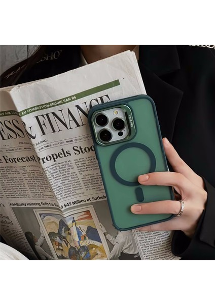 iPhone 16 Uyumlu Kılıf Standlı Mat Magsafe Metal Tuşlu Kamera Lens Hediyeli Flet Kapak indirimleri