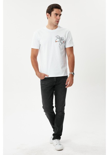 Panama 757-03 Black Dar Kesim Dar Paça Likralı Erkek Kot Pantolon Füme modelleri