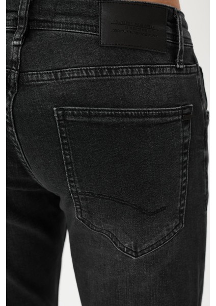 Panama 757-03 Black Dar Kesim Dar Paça Likralı Erkek Kot Pantolon Füme fırsatları