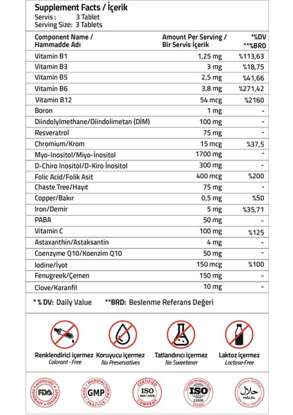 Infer-Female 120 Tablet modelleri