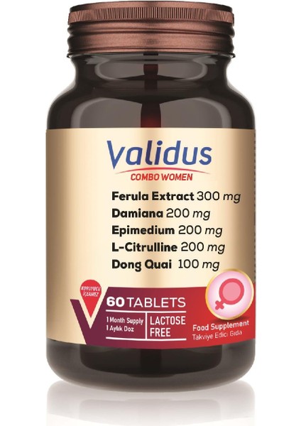 Women 200 mg + Damiana 200 mg 60 Tablets
