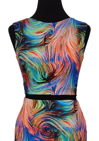 Çift Taraflı Sırtı Bağlamalı Crop Yeşil - Soyut fiyatları