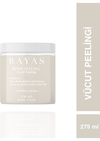 Portakal Yağı Özlü Nemlendirici, Besleyici, Batık Giderici ve Arındırıcı Vücut Peelingi 275 gr