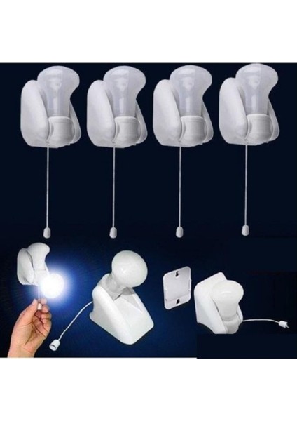 Kalem Pille Yanan 2 Adet Kablosuz LED Ampül Heryere Monte Ip Kumandalı Elde Yanarak Taşınan LED Işı