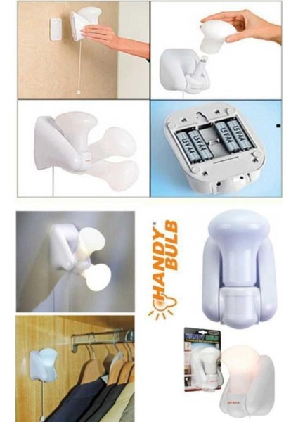 Kalem Pille Yanan 2 Adet Kablosuz LED Ampül Heryere Monte Ip Kumandalı Elde Yanarak Taşınan LED Işı modelleri