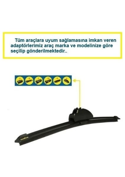 Subaru Impreza Outback Gd-Gg 2000-2007 Silecek Süpürgesi Ön Muz Tipi 550MM+400MM