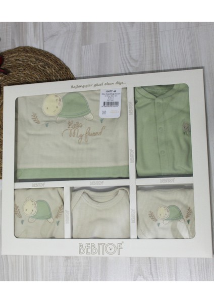 Barbosa Kaplumbağa Desenli 10 Parça Kutulu Hastane Çıkısı Seti