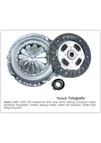 002225600 Debriyaj Seti Toyota Avensis Dizel 03-08 Corolla Dizel 01-07 Corolla Verso 04-09 Rav4 01-05 1cdftv 2.0 D4D 5mtm 3121005050