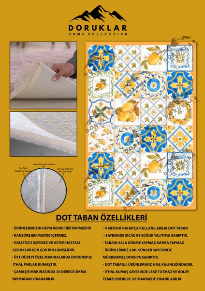 Kaymaz Taban Dijital Baskı Yıkanabilir Modern Desenli Mutfak Halısı fiyatları