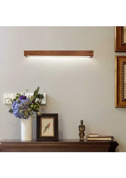 Yansıtma Tasarımlı Tek Yönlü Ahşap Salon Hol Cafe Otel Duvar Aplik Avize