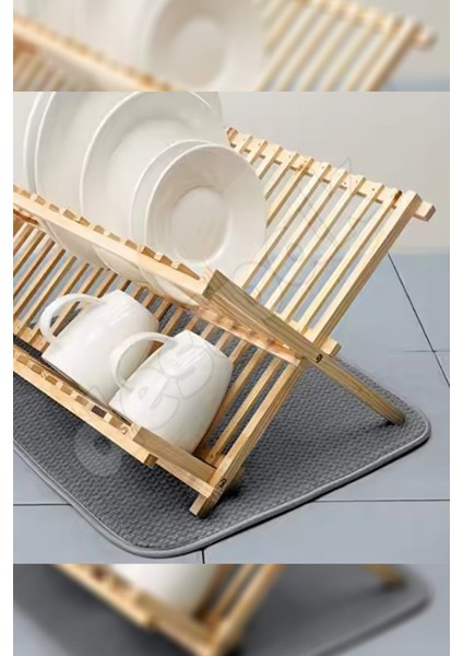 Tezgah Üstü Bulaşık Kurutma Matı - Antrasit - Süper Emici - Hızlı Kuruma – 36 X 45 Cm modelleri