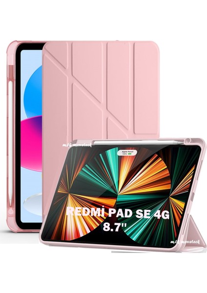 Xiaomi Redmi Pad Se 4g 8.7 Inç Kılıf Kalem Bölmeli Katlanabilir Uyku Modlu Yumuşak Silikon Kapak