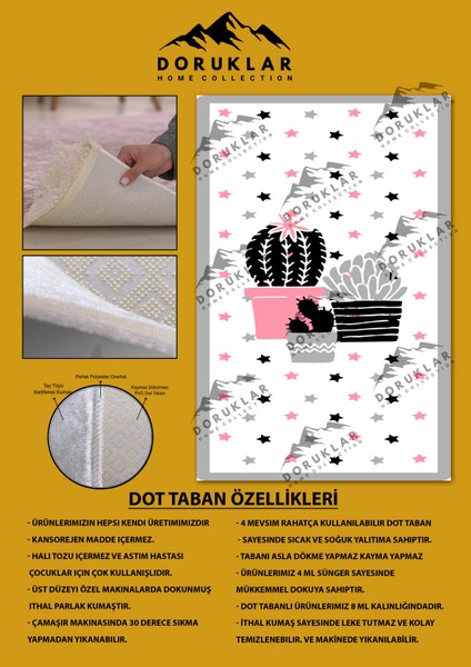 Kaymaz Taban Dijital Baskı Yıkanabilir Modern Desenli Mutfak Halısı